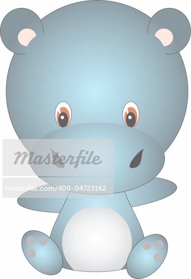 baby cartoon hippo