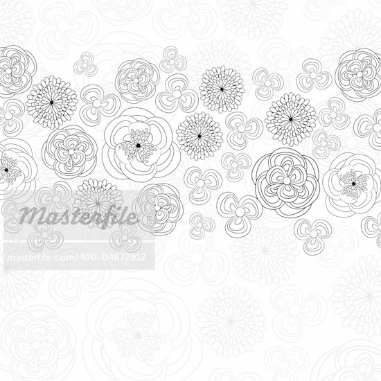 Wedding card or invitation with abstract floral background