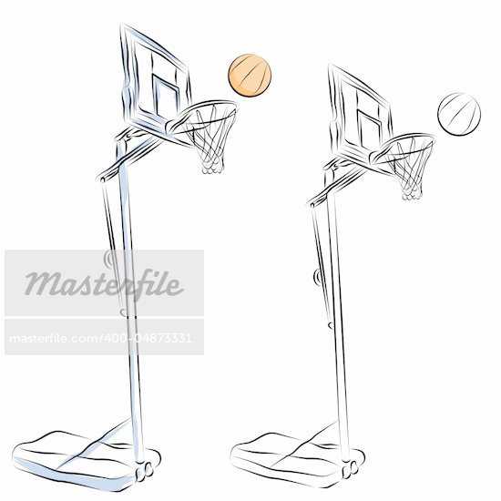 Basketball Hoop Outline