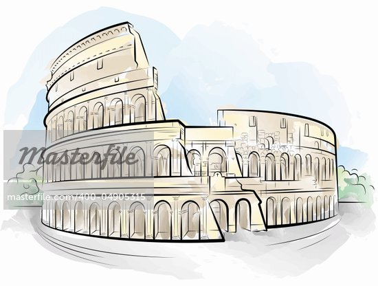 colosseum rome drawing