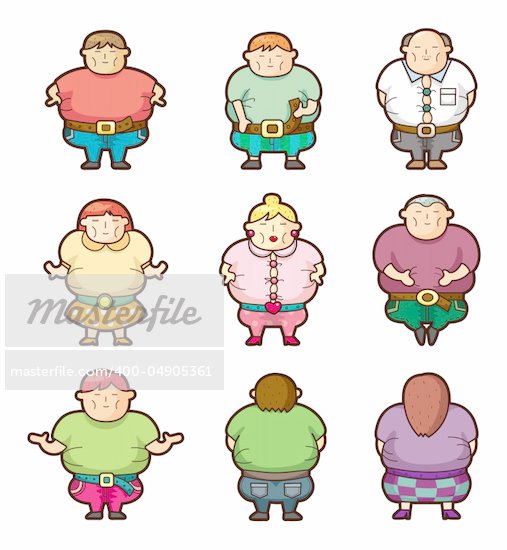 Cartoon Healthy People