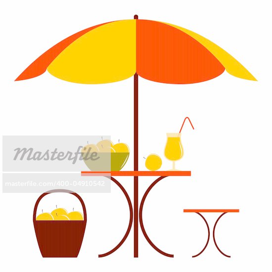 Table With Umbrella