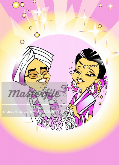 cartoon indian wedding