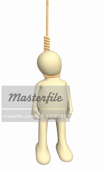 cartoon person hanging