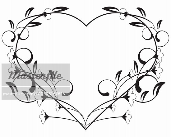 floral heart design