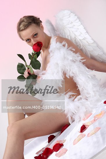 Angel With Rose
