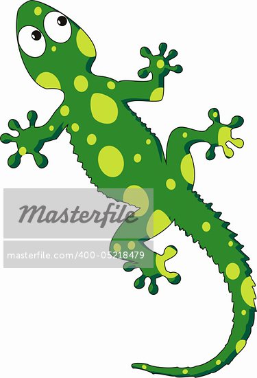 Green Cartoon Lizard