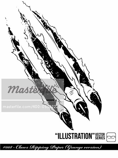 A vector of claws ripping A vector of claws ripping