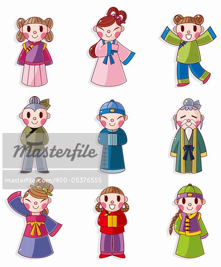 cartoon Chinese people icon