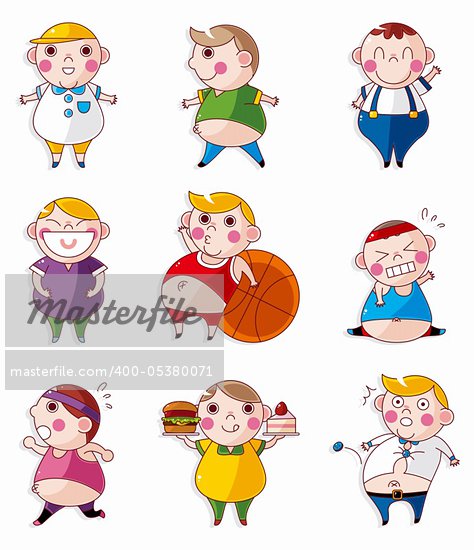 Cartoon Healthy People