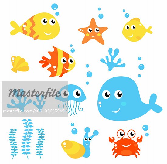 cartoon ocean animals