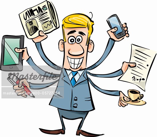 Busy Man Cartoon