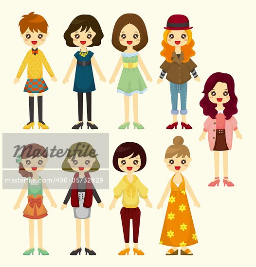 Cartoon Girl Clothes