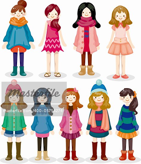 Cartoon Girl Clothes