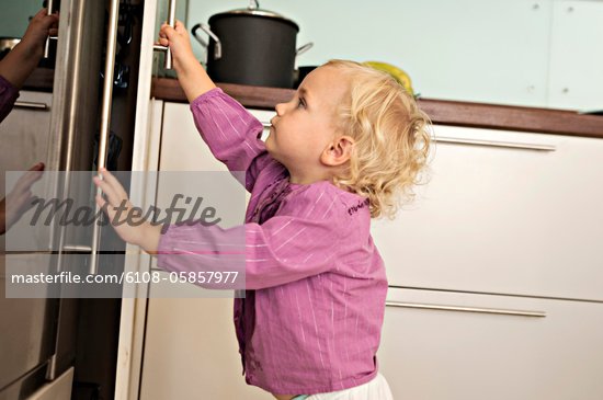 Girl Opening Fridge