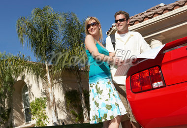 Car Outside House