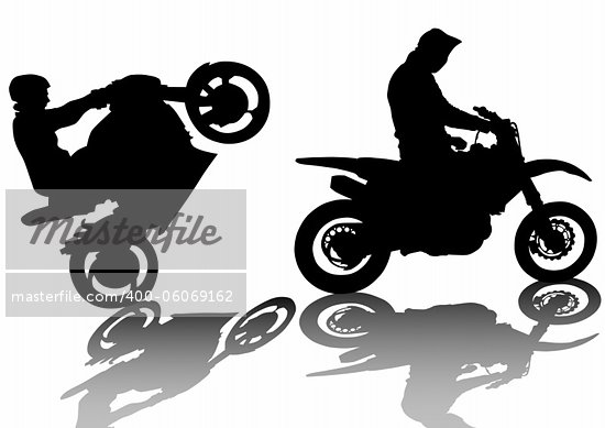 Motorbike Outline Drawing