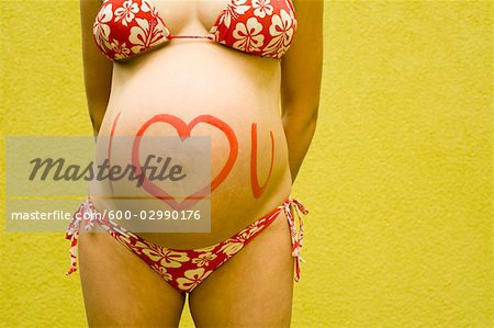  - 600-02990176em-Pregnant-Woman-With-I-Love-You-Painted-on-Her-Belly