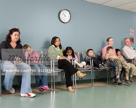 Patients In Waiting Room Stock Photo Masterfile Rights