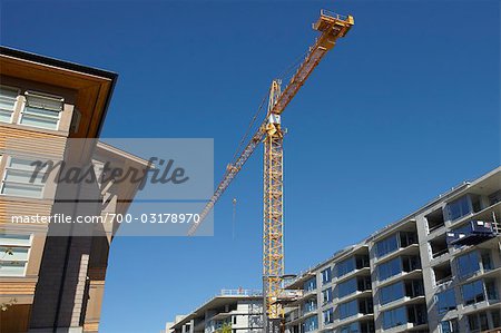Apartment Buildings Under Construction, Vancouver, British Columbia 