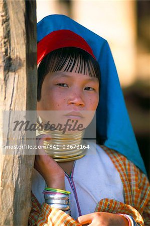 Padaung girl, Inle Lake, Shan State, Myanmar (Burma), Asia Stock - 841-03673164em-Padaung-girl--Inle-Lake--Shan-State--Myanmar--Burma---Asia