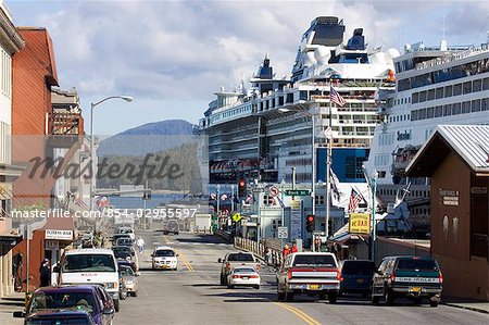 Alaska Cruises Celebrity on Celebrity   Holland America Cruiseships Docked Near Downtown Ketchikan