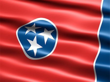 simsearch:400-04145172,k - Computer generated illustration of the flag of the state of Tennessee with silky appearance and waves Stock Photo - Budget Royalty-Free & Subscription, Code: 400-04005440