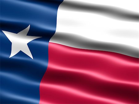 simsearch:400-04145172,k - Computer generated illustration of the flag of the state of Texas with silky appearance and waves Stock Photo - Budget Royalty-Free & Subscription, Code: 400-04005441
