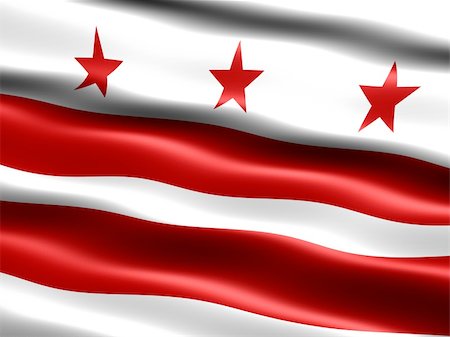 simsearch:400-04145172,k - Computer generated illustration of the flag of Washington D.C. with silky appearance and waves Stock Photo - Budget Royalty-Free & Subscription, Code: 400-04005443