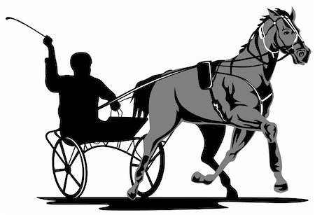 Illustration on harness racing Stock Photo - Budget Royalty-Free & Subscription, Code: 400-04007114