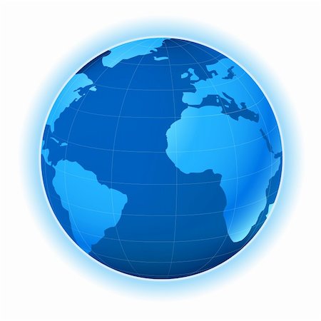 simsearch:400-05052137,k - planet earth map; illustration Photographie de stock - Aubaine LD & Abonnement, Code: 400-04007713