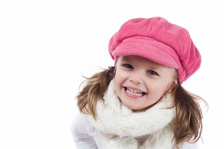 simsearch:400-07509444,k - cute little girl with pink hat Stock Photo - Budget Royalty-Free & Subscription, Code: 400-04003090