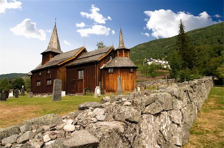 simsearch:400-04015133,k - A stavechurch - stavkirke - in Norway located at Hol built in the 13th century. Stock Photo - Budget Royalty-Free & Subscription, Code: 400-04015131