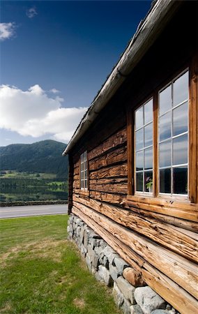 simsearch:400-04015133,k - An old log building detail in Norway Stock Photo - Budget Royalty-Free & Subscription, Code: 400-04015132