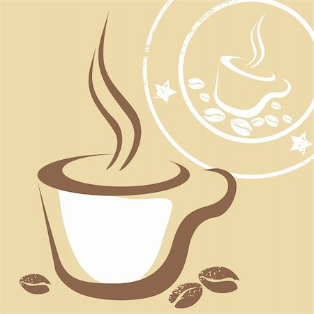 Coffee Cup and Stamp Vector Stock Photo - Budget Royalty-Free & Subscription, Code: 400-04015998