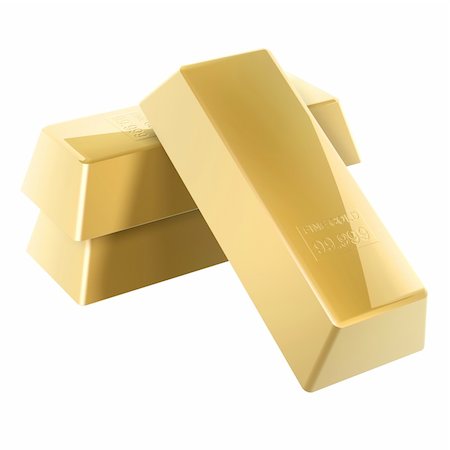 simsearch:400-04227935,k - 3d gold bars isolated on white background3 Photographie de stock - Aubaine LD & Abonnement, Code: 400-04018042