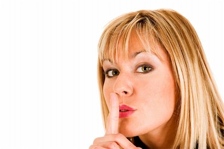 simsearch:400-04175955,k - young girl gestures for silence, shhhh Stock Photo - Budget Royalty-Free & Subscription, Code: 400-04018783
