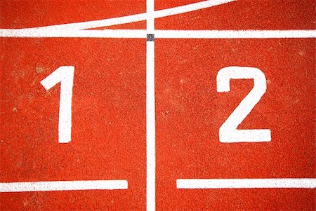 simsearch:400-04785051,k - First two numbers of a racetrack, on red tarmac, for runners Stock Photo - Budget Royalty-Free & Subscription, Code: 400-04019293
