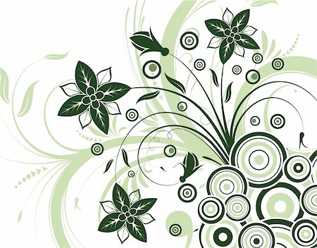 simsearch:400-04060446,k - Flower background with circle, element for design, vector illustration Stock Photo - Budget Royalty-Free & Subscription, Code: 400-04011601