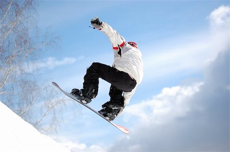 snowboarder jumping on big-air, training for contest Stock Photo - Budget Royalty-Free & Subscription, Code: 400-04013663