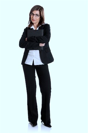 simsearch:400-04416781,k - Full body portrait of a young and beautiful business woman isolated on white Photographie de stock - Aubaine LD & Abonnement, Code: 400-04013785