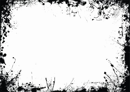 Abstract black and white ink border with copy space Stock Photo - Budget Royalty-Free & Subscription, Code: 400-04024211
