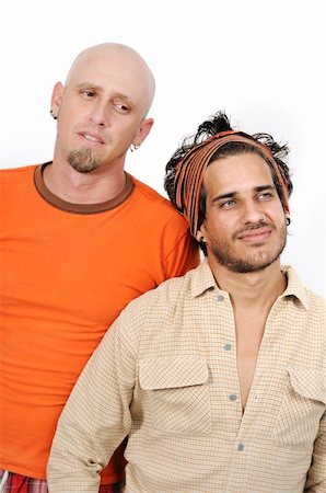 simsearch:400-04026083,k - Portrait of two casual friends standing together - isolated Stock Photo - Budget Royalty-Free & Subscription, Code: 400-04026083