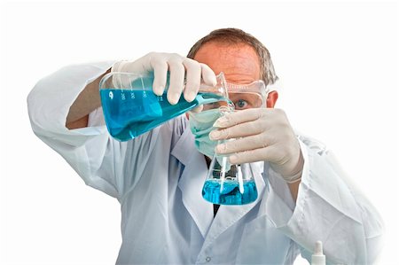 simsearch:649-07118447,k - scientist in labratory isolated on white Photographie de stock - Aubaine LD & Abonnement, Code: 400-04026522