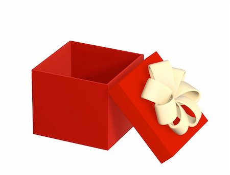 simsearch:400-05713806,k - Opened gift 3d box of red color. Object over white Foto de stock - Super Valor sin royalties y Suscripción, Código: 400-04027929