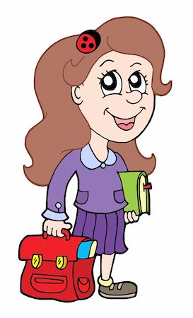 simsearch:400-04311432,k - Pupil with school bag - vector illustration. Stock Photo - Budget Royalty-Free & Subscription, Code: 400-04029514