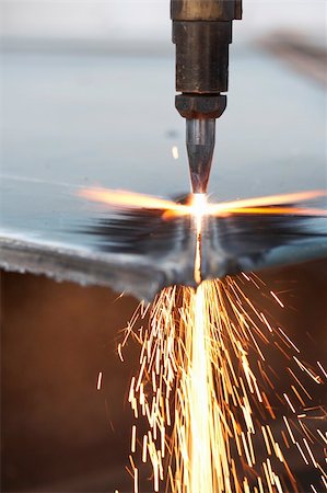 a close up of track torch burning steel Stock Photo - Budget Royalty-Free & Subscription, Code: 400-04020553