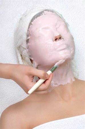 simsearch:400-06137898,k - beauty salon series , applying the cleaning facial mask Foto de stock - Super Valor sin royalties y Suscripción, Código: 400-04022229