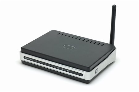 Wireless router in isolated white background Foto de stock - Super Valor sin royalties y Suscripción, Código: 400-04022612