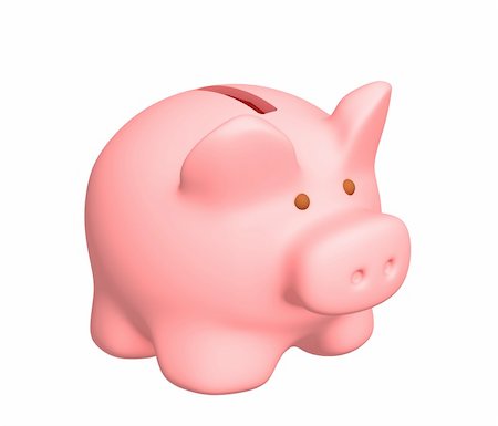 simsearch:400-05730304,k - 3d pig a coin box of pink color. Objects over white Stock Photo - Budget Royalty-Free & Subscription, Code: 400-04022848